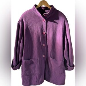 Vintage Louben Wool Cashmere Purple Coat